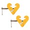 Mytee Products 2PK Adjustable Yellow I-Beam Clamp, 1 Ton/2200 LB WLL w/ Manual Screw Rod., 2PK BC-1x2 - alternate 1