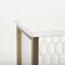 Homeroots 16in White and Gold Wood and Metal Accent Cabinet With Two Doors 727712 - alternate 7