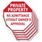 Signmission Private Property No Admittance With, 6 inch X 6 inch, Vinyl Decal, 5PK OC-D-5PACK-6-145 - alternate 1