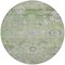 Homeroots 8' Mint Green And Gray Round Floral Washable Indoor Outdoor Area Rug 604080 - alternate 4