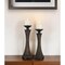 Homeroots Set of Two Bronze Polyresin Woven Tabletop Pillar Candle Holders With Candle, 2PK 468845 - alternate 4