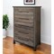 Homeroots 36" Gray Solid Wood Five Drawer Dresser 524578 - alternate 1