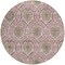 Homeroots 8' Chocolate Beige And Mauve Round Medallion Washable Indoor Outdoor Area Rug 587778 - alternate 7