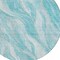 Homeroots 8' Teal Blue Aqua And Ivory Round Abstract Washable Indoor Outdoor Area Rug 583000 - alternate 4
