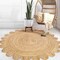 Jonathan Y Petal Boho Jute Scalloped Circle Natural 6 ft Round Area Rug RNF112A-6R - alternate 6