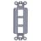 Hubbell 3-Port Flush Keystone Wallplate, Gray ISF3GY - alternate 1