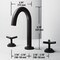 Vigo Jewel Two Handle Three-Hole Widespread Bathroom Faucet with Cross Handles in Matte Black VG01308MB - alternate 5