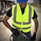 Neiko High Visibility Safety Vest with Reflective Strips, XXX-Large Neon Yellow, Zipper Front For Safety 53949A - alternate 4