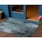Homeroots 3' X 5' Teal Blue Gray And Ivory Abstract Washable Indoor Outdoor Area Rug 617668 - alternate 1