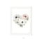 Homeroots Floral Heart White Framed Print Wall Art 529822 - alternate 3