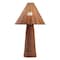 Jonathan Y Kara 26.5" Modern Coastal Woven Rattan Tapered Cylinder LED Table Lamp, Dark Brown JYL5705A - alternate 1