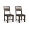 Homeroots Set of Two Brown Solid Wood Ladder Back Dining Side Chairs 565295 - alternate 7