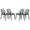 Leisuremod Cornelia Modern Stackable Dining Chair with Cut-Out Tree Design, Transparent Black, 4PK C18TBL4 - alternate 1