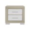 Homeroots 23" Natural And White Wood Square Two Drawer Nightstand 643691 - alternate 1