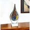 Homeroots 13" Blue and Yellow Murano Glass Modern Abstract Tabletop Sculpture 376083 - alternate 5