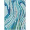 Homeroots 10' X 14' Blue Pink And Green Abstract Washable Indoor Outdoor Area Rug 600227 - alternate 7