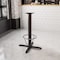 Flash Furniture Beverly 33'' x 33'' Restaurant Table X-Base with 4'' Dia. Bar Height Column and Foot Ring XU-T3333-BAR-4CFR-GG - alternate 4