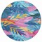 Homeroots 8' Sky Blue And Pink Round Floral Washable Indoor Outdoor Area Rug 611128 - alternate 5