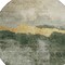 Homeroots 8' Fern Green Gold And Gray Round Abstract Washable Indoor Outdoor Area Rug 603007 - alternate 5