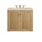 James Martin Vanities Laurent 30" Single Vanity, Light Natural Oak, w/ 3 CM Tajnar Eclos Top 545-V30-LNO-3TJR - alternate 8