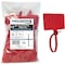 Kable Kontrol Write On Zip Tie Tags, 2in x 3in Flag Top, 12in L, 120 Lbs Strength, 100 Pcs, Red, 100PK CTWO-12-100-RD - alternate 1