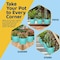 Lifemaster 10-Inch Whiskey Barrel Planters, Durable Plastic Pots with Drainage and Saucer, 2PK LMPBP2SBU2 - alternate 6