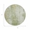 Homeroots 8' Sage And Ivory Round Abstract Washable Indoor Outdoor Area Rug 616192 - alternate 7