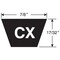 Gates Cogged V-Belt, Tri-Power, CX225, CX, EPDM, 227 in, 0.88 in Top Width CX225 - alternate 2