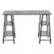 Homeroots 47" Gray and Black Wood and Metal Sled Computer Desk 489847 - alternate 8