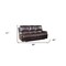 Homeroots 89" Brown Microfiber Reclining Sofa With Black Legs 329407 - alternate 4