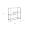 Homeroots 36" Silver Metal and Glass Three Tier Etagere Bookcase 527568 - alternate 5