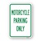 Signmission Motorcycle Parking Only, Heavy-Gauge Aluminum Rust Proof Parking Sign, 18" x 24", A-1824-25112 A-1824-25112 - alternate 1