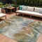 Homeroots 9' X 12' Beige And Copper Abstract Washable Indoor Outdoor Area Rug 631333 - alternate 1