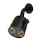 Kingston Brass 3" Round Raindrop Brass Shower Head with 5-3/8" Shower Arm, Matte Black K238A0CK - alternate 1