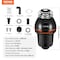 Vevor Garbage Disposal 1.25HP Continuous Food Waste Disposer 3360RPM 3-Bolt Mount JWM-931 - alternate 5