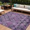 Homeroots 8' X 10' Eggplant Plum And Lavender Aztec Washable Indoor Outdoor Area Rug 615779 - alternate 1