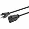 Monoprice SJT Extension Cord, 16 AWG, Indoor, 16/3, 1 Outlets, 5-15R, Black, 5-15P, 6 ft 5299 - alternate 1