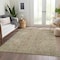 Homeroots 9' X 12' Beige Brown And Green Oriental Washable Indoor Outdoor Area Rug 603867 - alternate 5