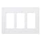 Lutron Claro White 3 gang Plastic Decorator Wall Plate CW-3B-WH - alternate 1