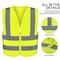 Neiko High Visibility Safety Vest with Reflective Strips, XXX-Large Neon Yellow, Zipper Front For Safety 53949A - alternate 5