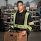 Game Workwear Full Zip Hi-Vis Hoodie, 100% Pique Fleece, Black, S 8775 - alternate 1