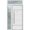 Vdomdoors Steel Door Deux 1705 White Enamel Sidelight and Transom Black Window Stainless Inserts Single Moder DEUX1705EXD-BEM-W36+12 x H80+16-Right-hand Inswing - alternate 4