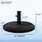 Us Weight Heavy Duty Patio Umbrella Base, Round, Prefilled Concrete, Black, 22 lbs FUB22BLK - alternate 5