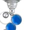 Homeroots 18" Blue Clear And Silver Polyresin Tabletop Hurricane Candle Holder 468338 - alternate 5