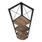 Homeroots 59" Brown Metal and Wood Four Tier Corner Bookcase 489794 - alternate 7