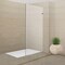 Fab Glass And Mirror Frameless Fixed Shower Glass Panel 36in x60in | Brushed Nickle Finish | 3/8in Tempered Glass Shower MSD1-36-60BN - alternate 5