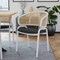 Leisuremod Ervilla Dining Arm Chair with Leather Seat and White Steel Base in Beige, 4PK ECW-20BL-L4 - alternate 7