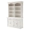 Homeroots 87" White Wood Sideboard with Hutch and Two Drawers 397129 - alternate 7