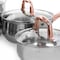 Gibson Home Bransonville 8 Piece Stainless Steel Cookware Set in Chrome and Bronze 128618.08 - alternate 6