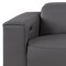 Homeroots 110" Dark Gray Top Grain Leather Reclining Metal USB Sofa 720302 - alternate 8